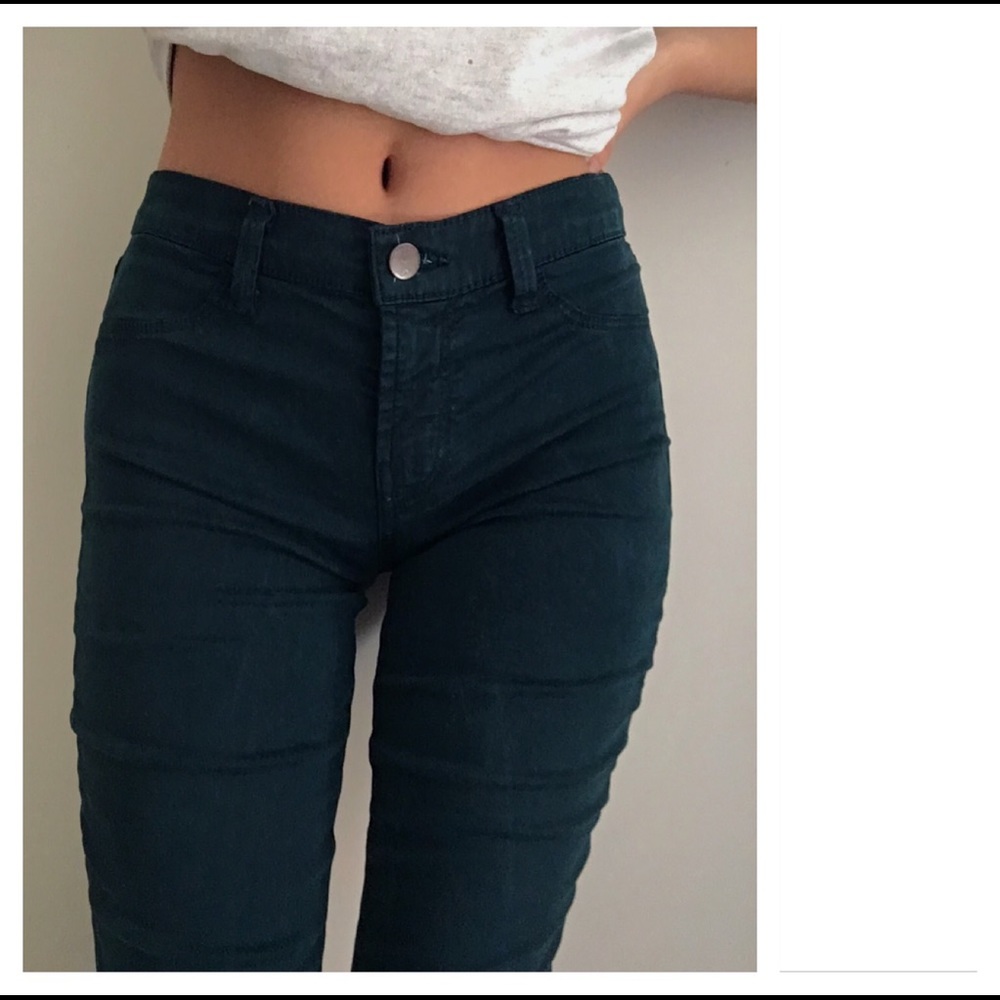 J Brand Mid Rise Super Skinny Aegean Blue Jeans